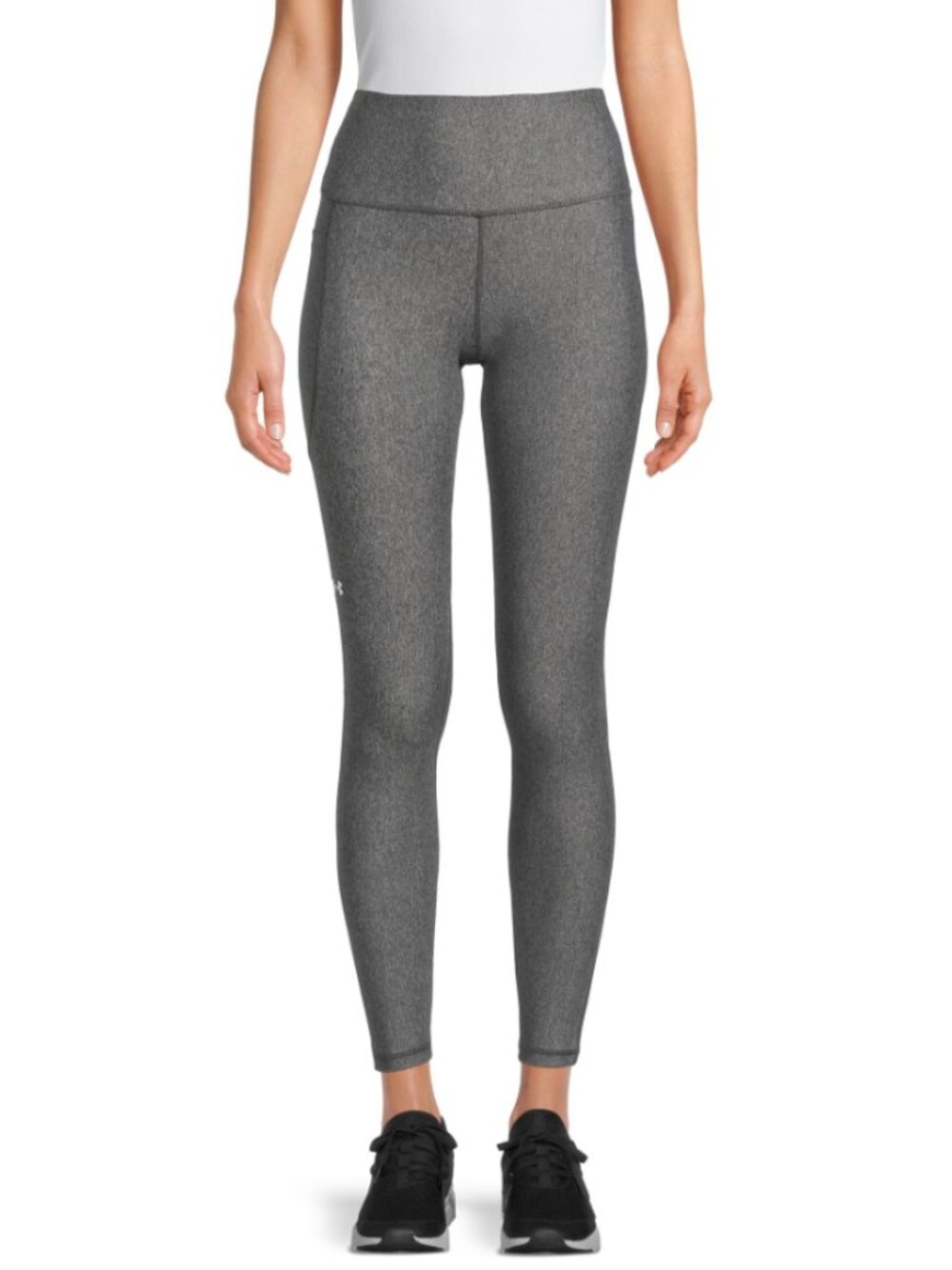 Under Armour HeatGear Compression Leggings Women's Medium Gray Pocket Athletic